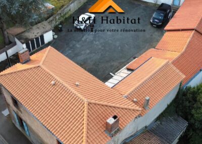 Chantier nettoyage et hydrofuge toiture  – Les Clouzeaux